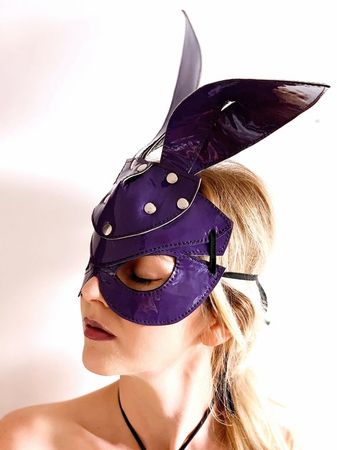 Sexy Leather Rabbit Face Mask Luxury leather Face Mask | Etsy
