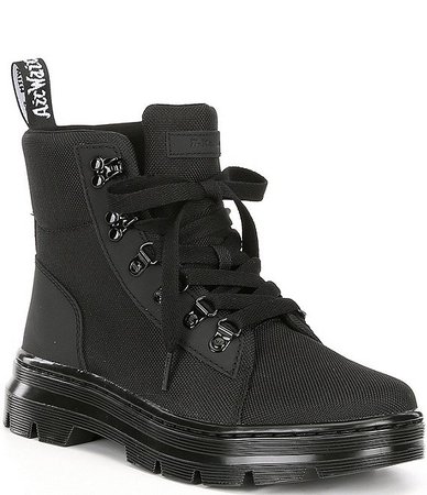 Dr. Martens Women's Combs Leather & Nylon Combat Boots