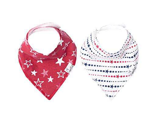 Amazon.com : Baby Bandana Drool Bibs for Drooling and Teething 2-Pack Gift Set For Girls or Boys "Glory" by Copper Pearl : Baby