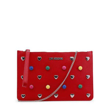 Fashiontage - Love Moschino Red Leather Clutch Bag - 916827045949