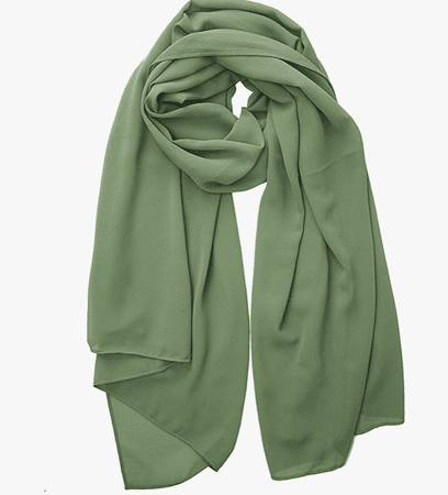 light green scarf