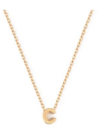 gold c necklace