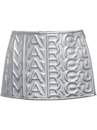 Marc Jacobs logo-embossed metallic-finish Miniskirt - Farfetch