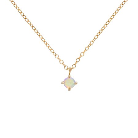 Catbird Sleeping Beauty Necklace, Opal Solitaire | ShopLook