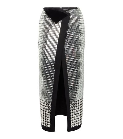 David Koma - Embellished velvet midi skirt | Mytheresa