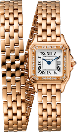 CRWJPN0014 - Panthère de Cartier watch - Small model, quartz movement, pink gold, diamonds - Cartier
