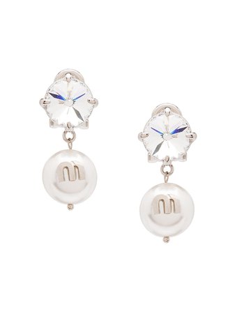Shop Miu Miu Solitaire Jewels earrings with Express Delivery - FARFETCH