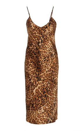 Leopard-Print Silk Slip Dress by NILI LOTAN | Moda Operandi