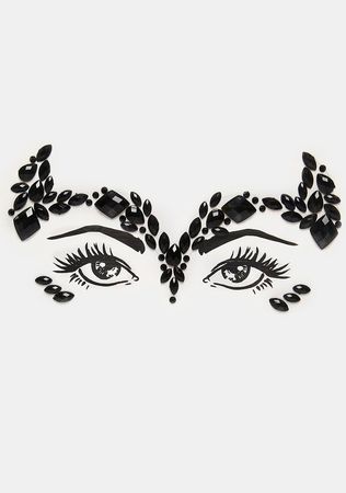 Maleficent Gothic Queen Crystal Jewel Face Sticker – Dolls Kill