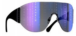 Buy Chanel Shield Runway Sunglasses Silver & Purple Mirror [A71217 S1122], Features, Price, Reviews Online in India - Justdial