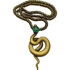 Joseff of Hollywood Cleopatra Snake Chain and Pendant Necklace