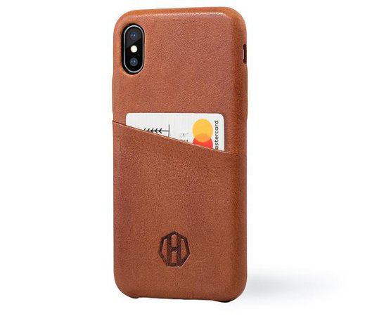 Luxury Leather iPhone 7 Wallet Card Case - Brown Leather | Haxford