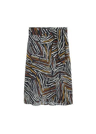 MANGO Zebra print skirt