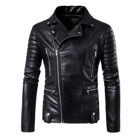 motorcycle men leather jacket top quality