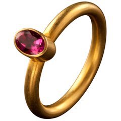 Tourmaline and Gold Stacking Ring For Sale at 1stdibs