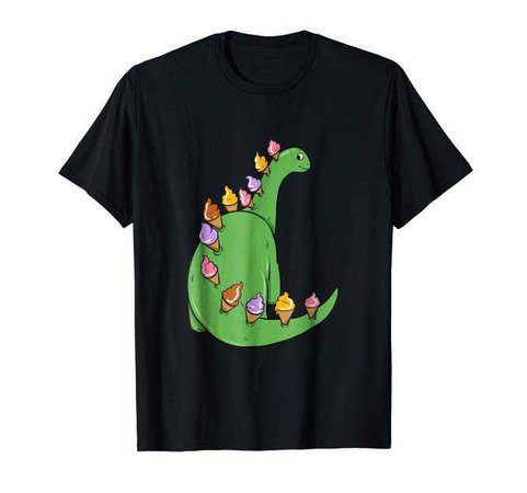 Amazon.com: Ice Cream Dinosaur Brontosaurus T-Shirt I Delicious Snack: Clothing