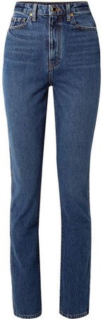 Daria High-rise Slim-leg Jeans - Dark denim