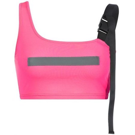 Backless Sexy Tank Reflective Strip Patchwork Strips Neon Crop Top