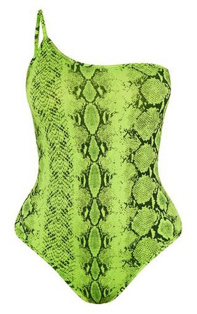 PLT green snake bodysuit Top
