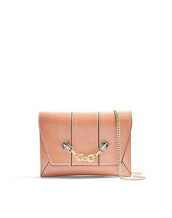 Topshop Pale Pink Panther Chain Clutch Bag - Handbag - Women Topshop Handbags online on YOOX United States - 45520281KX
