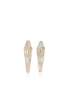 Large Spectrum 18k Gold Diamond Stud Earrings By Nikos Koulis | Moda Operandi