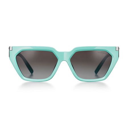 Tiffany T Sonnenbrille, Acetat in Tiffany Blue®, Gläser mit grauem Farbverlauf | Tiffany & Co.