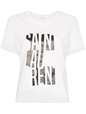Saint Laurent logo print t-shirt $420 - Buy AW19 Online - Fast Global Delivery, Price