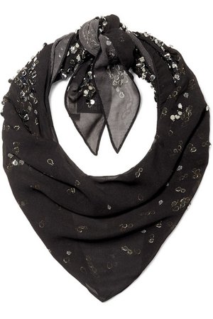 Isabel Marant | Ella sequined chiffon scarf | NET-A-PORTER.COM