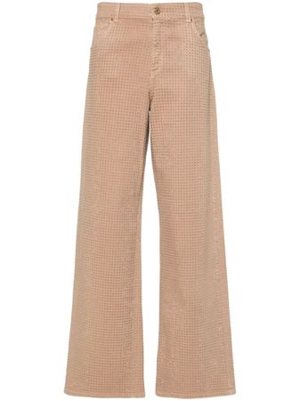 Blumarine crystal-embellished Straight Trousers  jeans pants - Farfetch