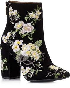 Miss Selfridge Floral Embroidered Booties