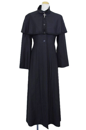 moi-meme-moitie monk coat with cape (2001) in black