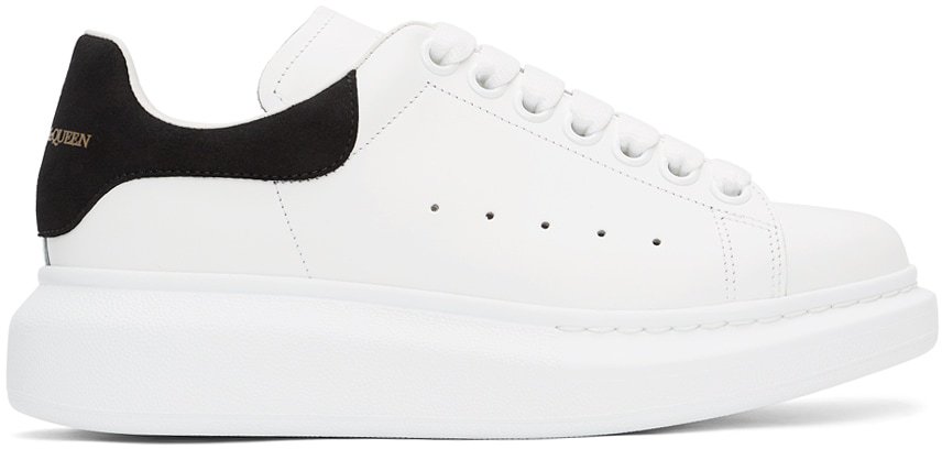 Alexander McQueen: White & Black Oversized Sneakers | SSENSE