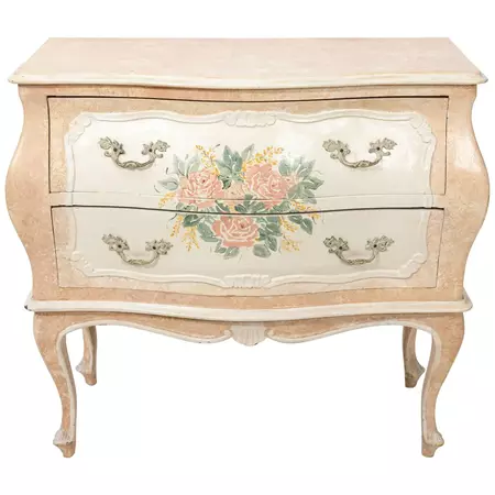 Painted Italian Two-Drawer Commode | 1stDibs