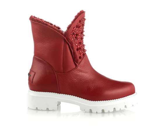 6667 Nando Muzi Boots / Red | Italian Designer Shoes | Rina's Store