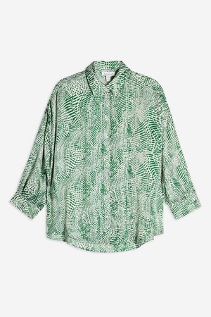 Green Zebra Print Shirt | Topshop
