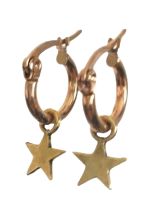 rebbie_irl’s small gold star hoop earrings