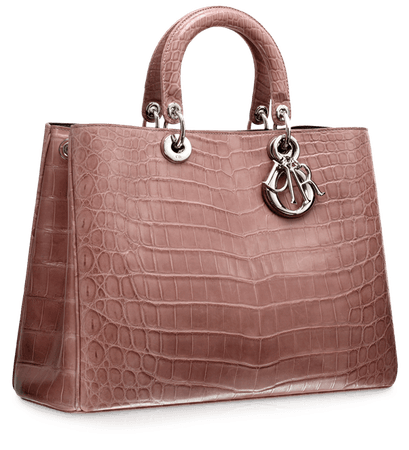 Dior, Matt Dusky Pink Crocodile Diorissimo Bag