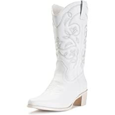 Amazon.com | IUV Cowboy Boots For Women Pointy Toe Women's Western Boots Cowgirl Boots Mid Calf Boots | Shoes