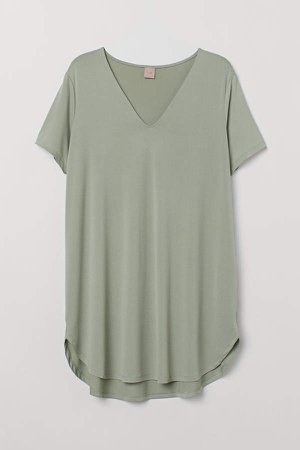 H&M+ Short-sleeved Tunic - Green