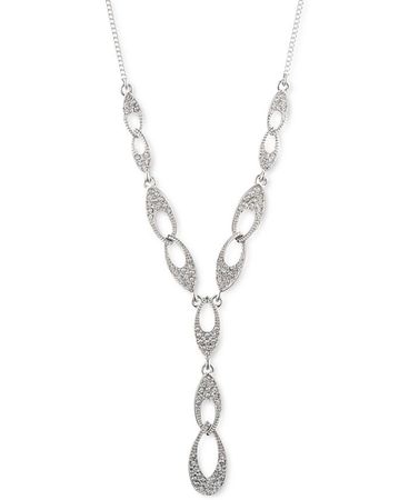 Givenchy Pavé Loop Lariat Necklace, 16" + 3" extender & Reviews - Necklaces - Jewelry & Watches - Macy's