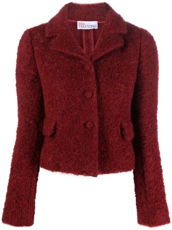 RED Valentino Cropped Fuzzy Jacket - Farfetch
