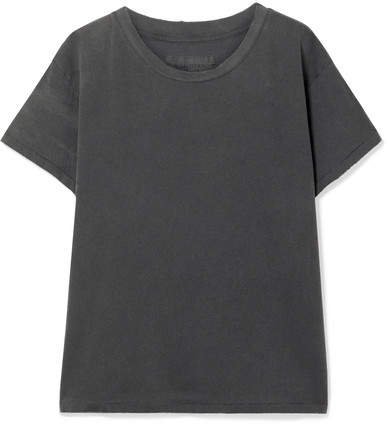 Brady Distressed Cotton-jersey T-shirt - Anthracite