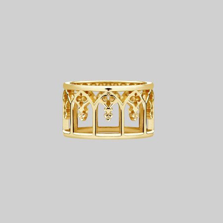 NOIR. Gothic Arches Ring - Gold – REGALROSE