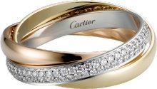CRB4086000 - Trinity ring, small model - White gold, yellow gold, pink gold, diamonds - Cartier