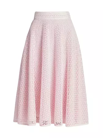 Shop Giambattista Valli Eyelet Lace Midi-Skirt | Saks Fifth Avenue