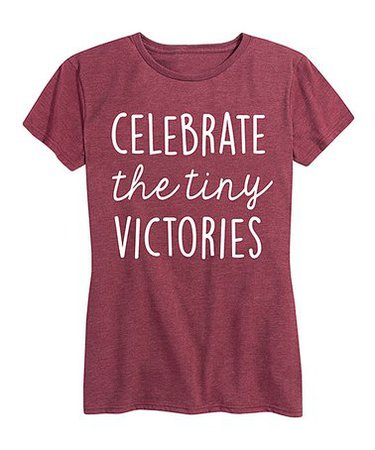 Instant Message Womens Heather Gray Celebrate the Tiny Victories Racerback Tank - Women & Plus | Best Price and Reviews | Zulily