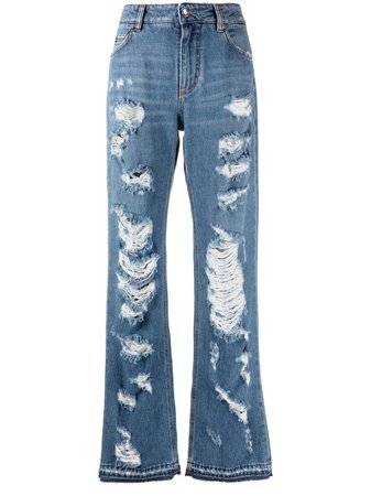 Dolce & Gabbana Distressed wide-leg Jeans - Farfetch