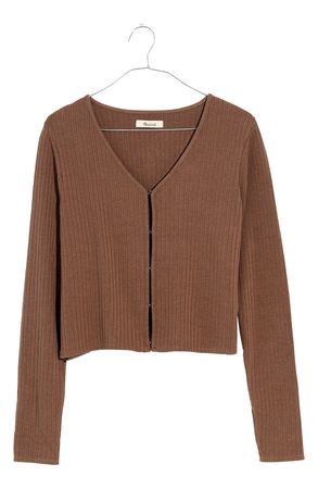Madewell Ribbed Crop Cardigan | Nordstrom