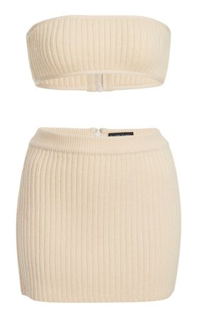 Ribbed-Knit Bandeau And Mini Skirt Set By David Koma | Moda Operandi
