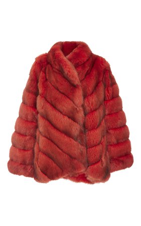 Red Reversible Barguzine Sable Coat by Helen Yarmak | Moda Operandi